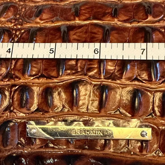 Brahmin Chestnut Croc-Embossed Clutch - Picture 2 of 5